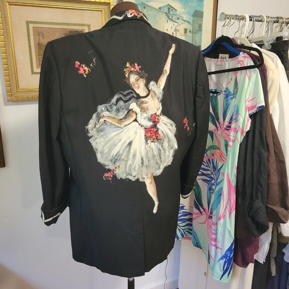 Hand Painted Pure Art Tuxedo Jacket Unisex - Picture 8 of 9